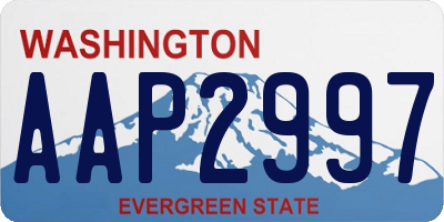 WA license plate AAP2997