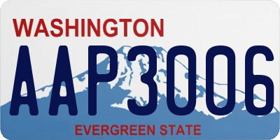WA license plate AAP3006