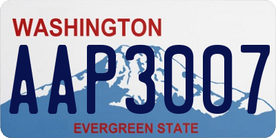 WA license plate AAP3007