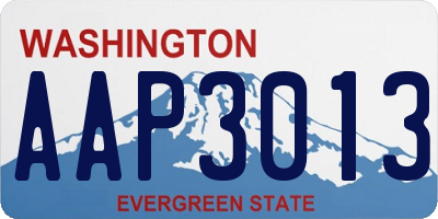 WA license plate AAP3013