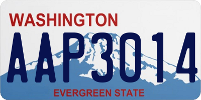 WA license plate AAP3014
