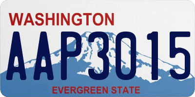 WA license plate AAP3015