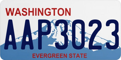 WA license plate AAP3023