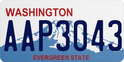 WA license plate AAP3043