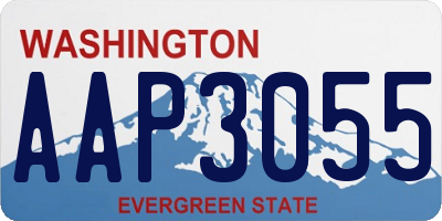 WA license plate AAP3055
