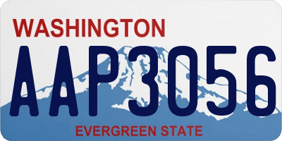 WA license plate AAP3056