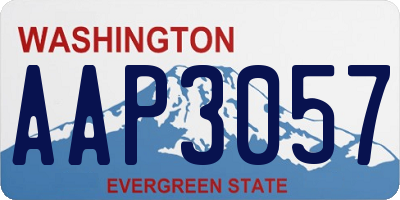 WA license plate AAP3057