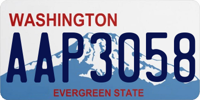 WA license plate AAP3058