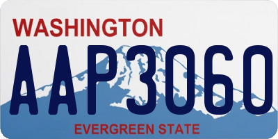 WA license plate AAP3060