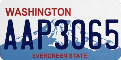 WA license plate AAP3065