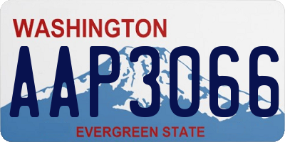 WA license plate AAP3066