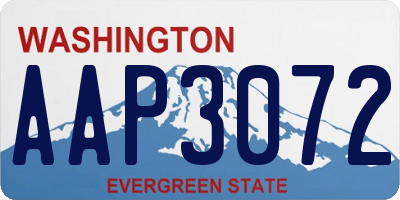 WA license plate AAP3072