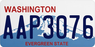 WA license plate AAP3076