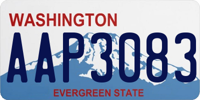 WA license plate AAP3083