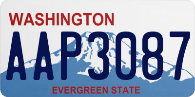 WA license plate AAP3087