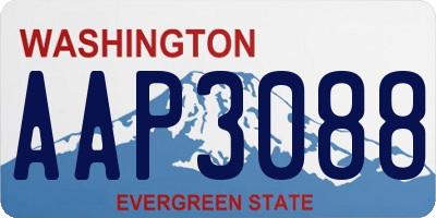 WA license plate AAP3088