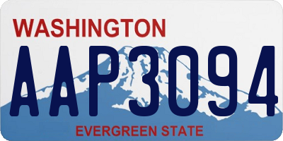 WA license plate AAP3094