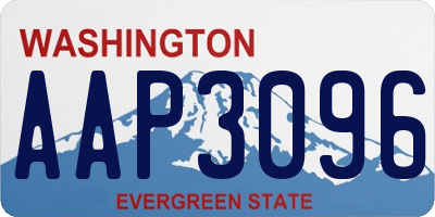 WA license plate AAP3096