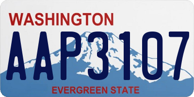 WA license plate AAP3107