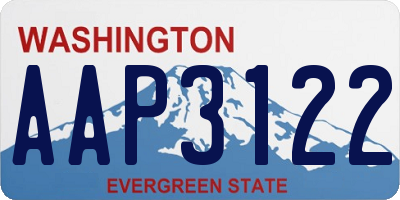 WA license plate AAP3122