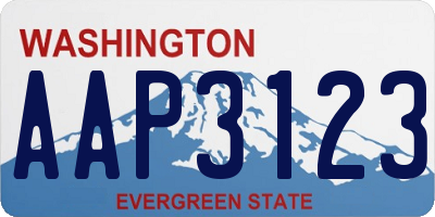 WA license plate AAP3123