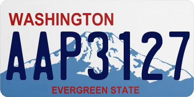 WA license plate AAP3127