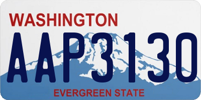 WA license plate AAP3130