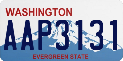 WA license plate AAP3131