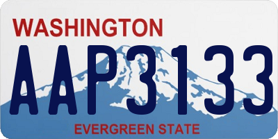 WA license plate AAP3133