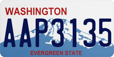 WA license plate AAP3135
