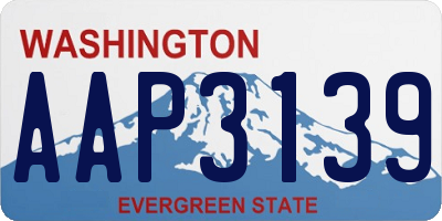 WA license plate AAP3139