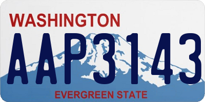 WA license plate AAP3143