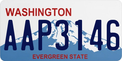 WA license plate AAP3146