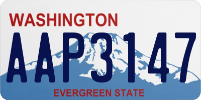 WA license plate AAP3147