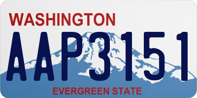 WA license plate AAP3151