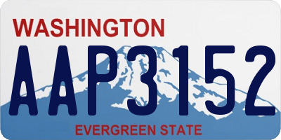 WA license plate AAP3152