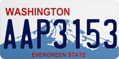 WA license plate AAP3153