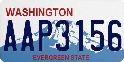 WA license plate AAP3156