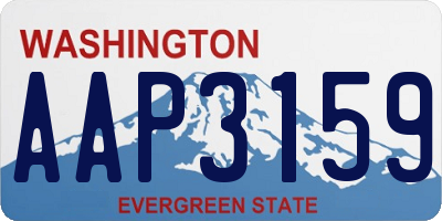 WA license plate AAP3159