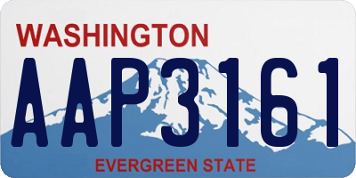 WA license plate AAP3161