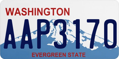 WA license plate AAP3170