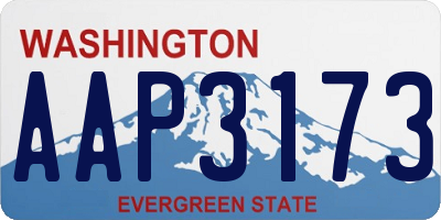 WA license plate AAP3173
