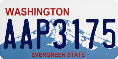 WA license plate AAP3175