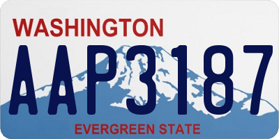 WA license plate AAP3187