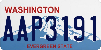 WA license plate AAP3191