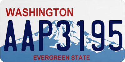 WA license plate AAP3195