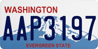 WA license plate AAP3197