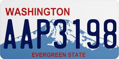 WA license plate AAP3198