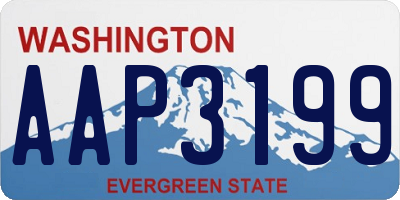 WA license plate AAP3199