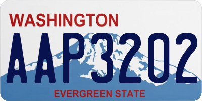 WA license plate AAP3202